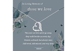 Sympathy Memorial Necklace for Loss of Loved One with Sterling Silver Angel...