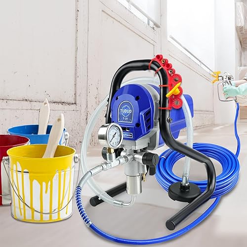 Miniatura 9 de Pistola de pintura sin aire con soporte para boquillas de punta y 4 puntas de pulverización reversibles y 6 filtros de pistola pulverizadora,