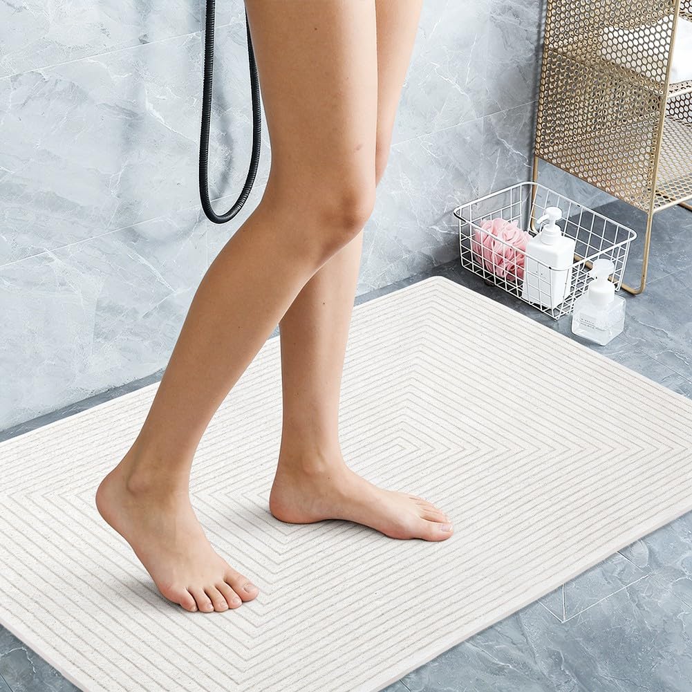 LOMUG Duschmatte rutschfest 90x120 cm Antirutschmatte Dusche, Schnell Trocknend Badematte, Weich Komfort Badewannenmatte mit Ablauf, PVC-Luffa Massage Duschmatten für Badewanne und Nassbereiche
