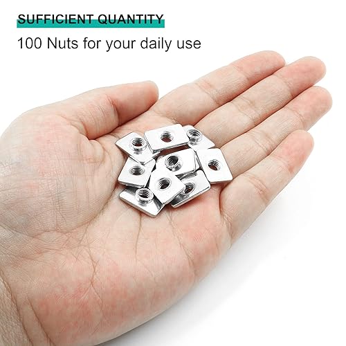 Miniatura 26 de 100 tuercas deslizantes en T serie 20 M3, tuercas deslizantes en T de cabeza de martillo para ranura en T para perfil de extrusión de aluminio serie