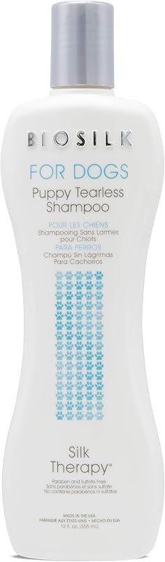 for Dogs Puppy Tearless Shampoo, 12 Fl Oz | Paraben- and sulfate-free formula with silk proteins cleans and conditions puppy coats