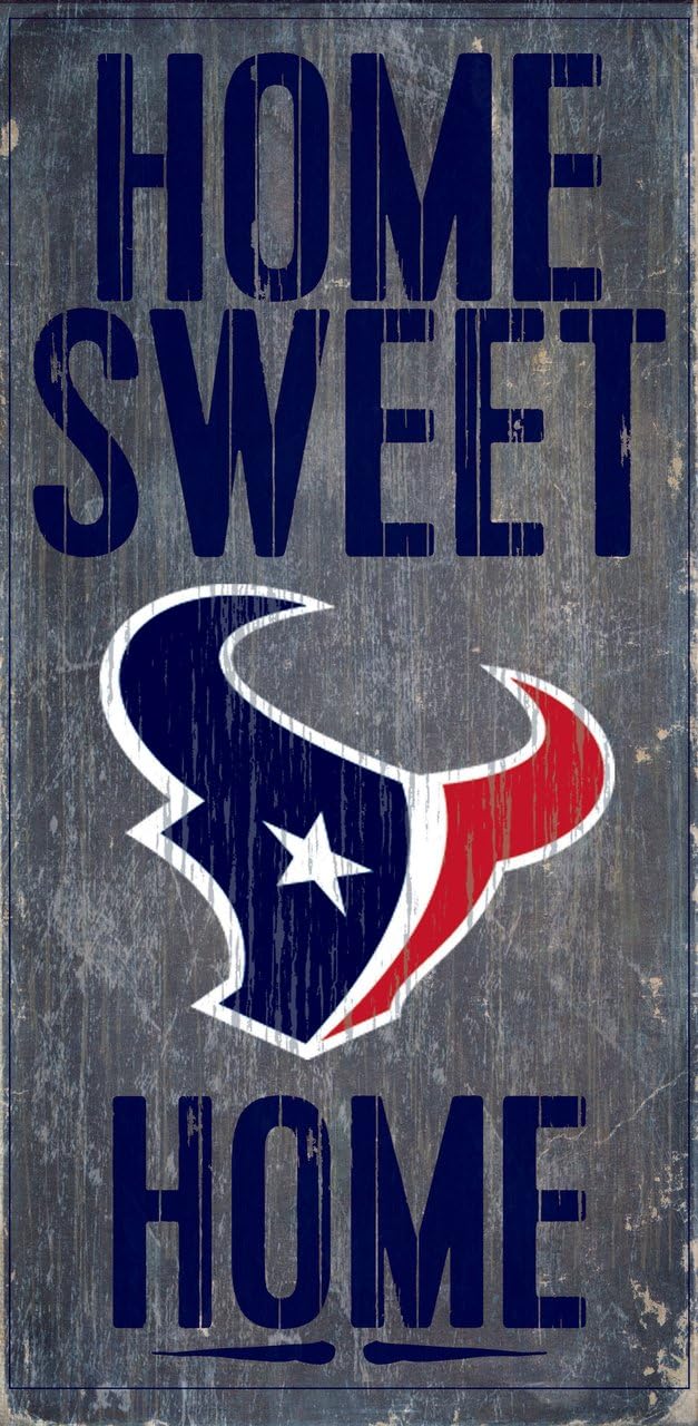 Houston Texans Official NFL 14.5 inch x 9.5 inch Wood Sign Home Sweet Home by Fan Creations 048418
