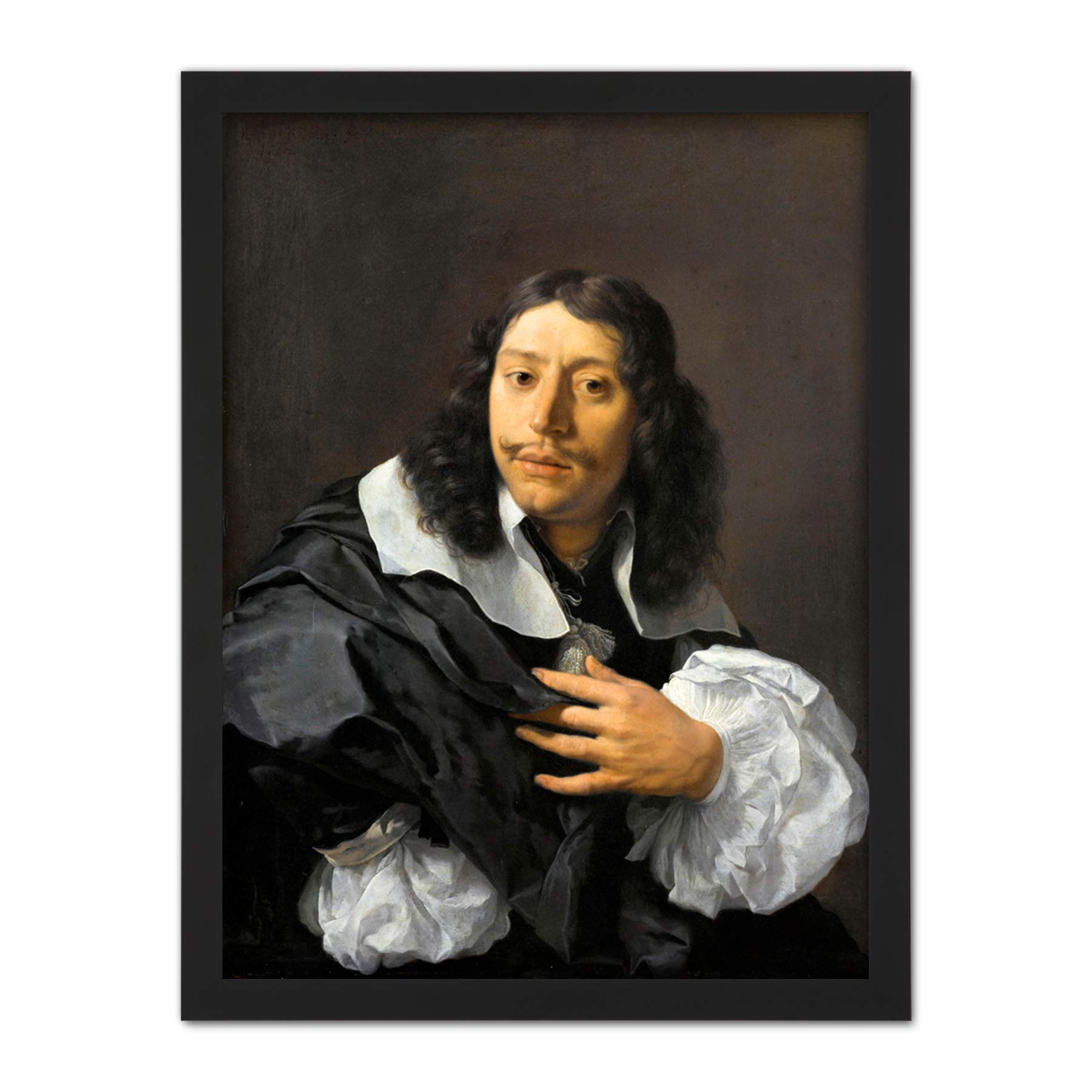 Artery8 Rembrandt Van Rijn Selfportrait Life Drawing Artwork Framed Wall Art Print 18X24 Inch