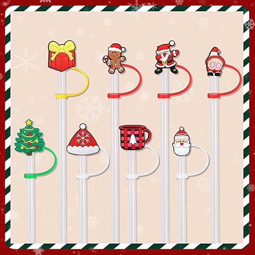 Miniatura 2 de 8 fundas de popote compatibles con vasos Stanley de 30 y 40 onzas, reutilizables de silicona para popotes de 0.4 pulgadas0.394 in, protectores de