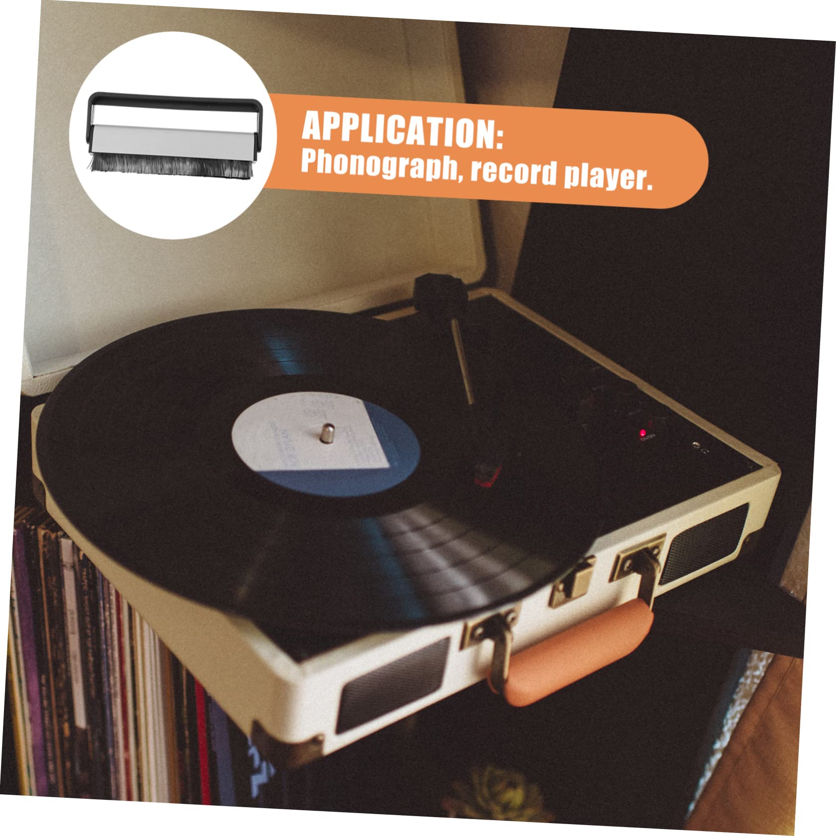 Housoutil 3 Pezzi Spazzola Per La Pulizia Dei in Vinile Spazzola in Alluminio Nero Argento Per La Pulizia Del Giradischi - Detergente Statico Per in Vinile