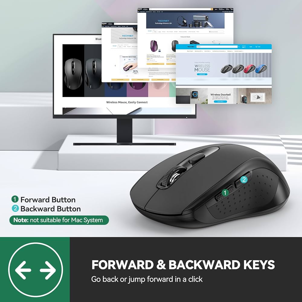 mouse computer Corei7 メモリ8GB SSD256GB Amazon.com: TECKNET Wireless Mouse for Laptop, Silent