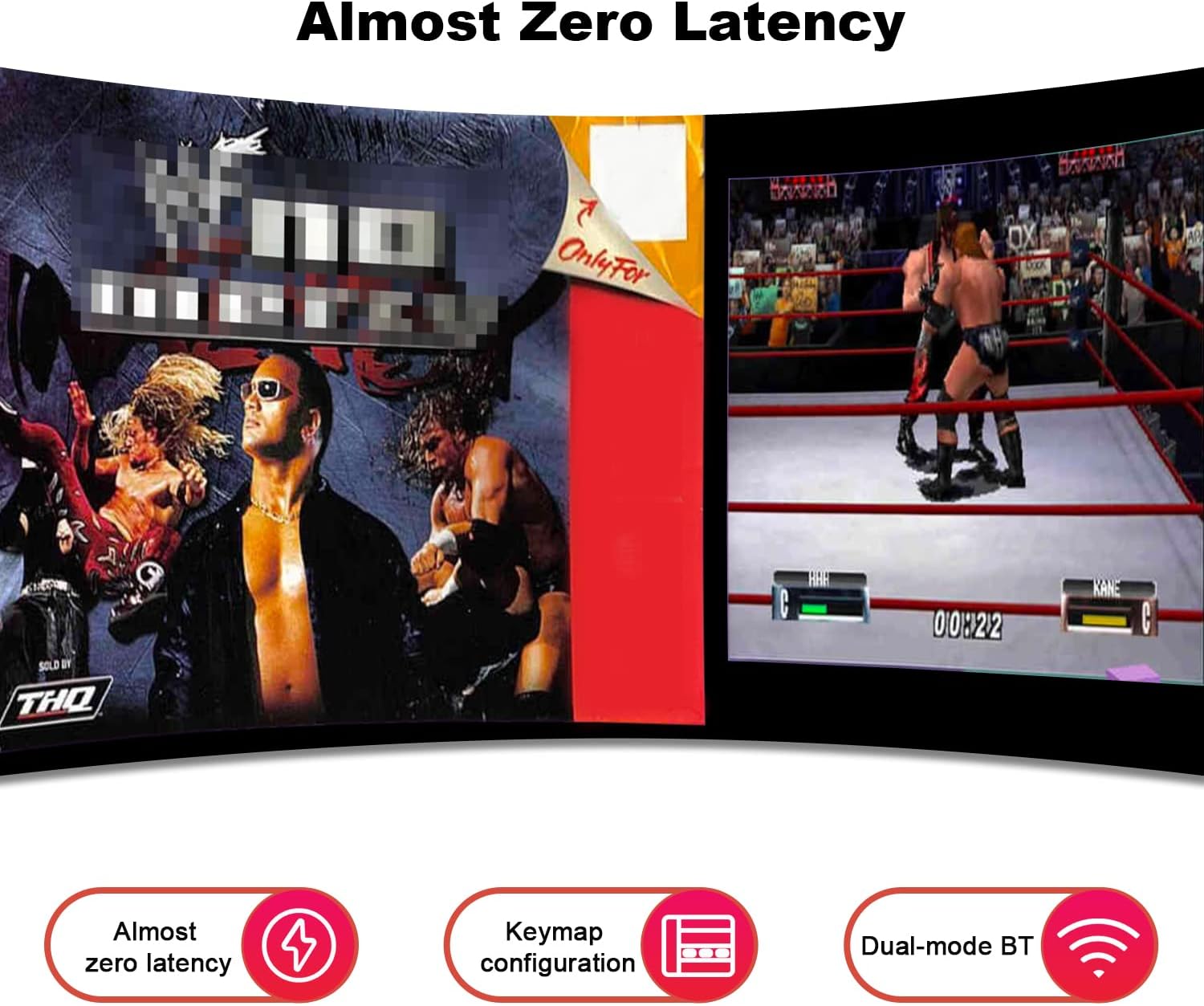 BITFUNX Wireless Controller Adapter - Support Firmware Upgrade, Dual-Mode BT, Keymap Configuration, Compatible with PS3/PS4/PS5,Xbox One S,Series X/S,Switch Pro Bluetooth Controllers (ONLY for N64)