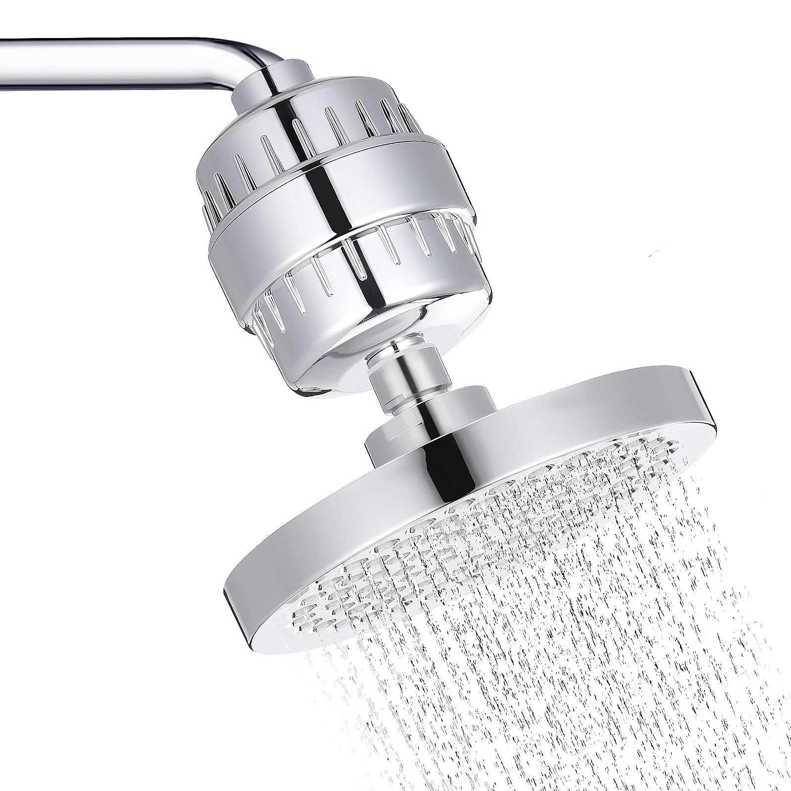 Filtro de Ducha para Agua Dura Cabezal Giratorio y Sistema de Filtración Múltiple, Purificador de Agua para Ducha y Recambio de Cabezal Ajustable en Dirección