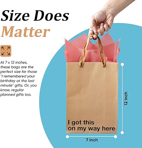 Miniatura 3 de Milktoast Brands Funny Snarky - Juego de bolsas de regalo, 5 piezas, envoltorio de regalo de cumpleaños inapropiado