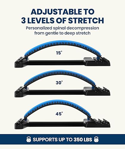 Miniatura 4 de Everlasting Comfort Estirador de espalda para aliviar el dolor lumbar inferior, descompresor de columna vertebral ajustable, soporte lumbar con 88