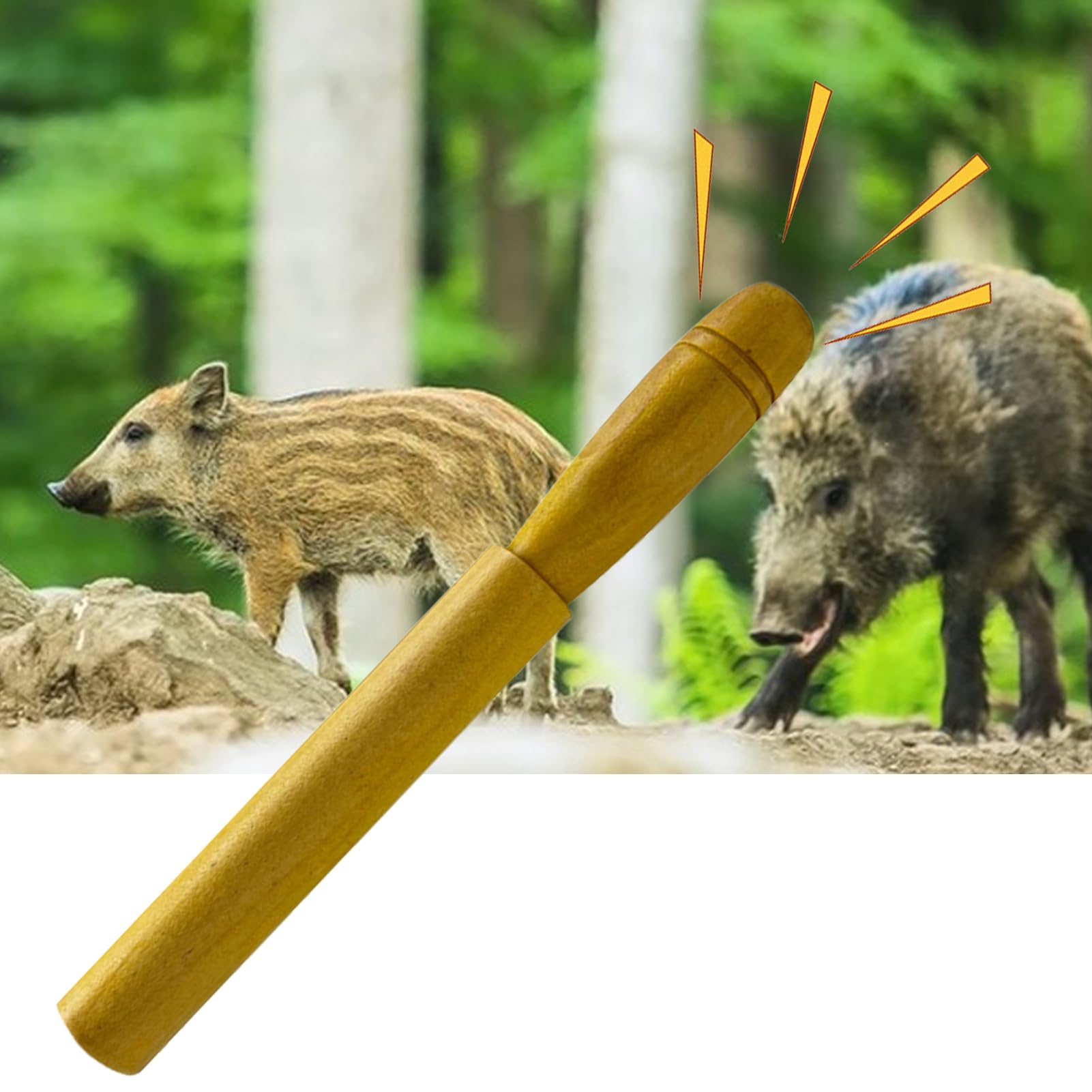 Wild Hog chiama per la caccia, fischietto di cinghiali – strumento di richiamo di maiale in legno finto per attività all'aperto uomini donne caccia