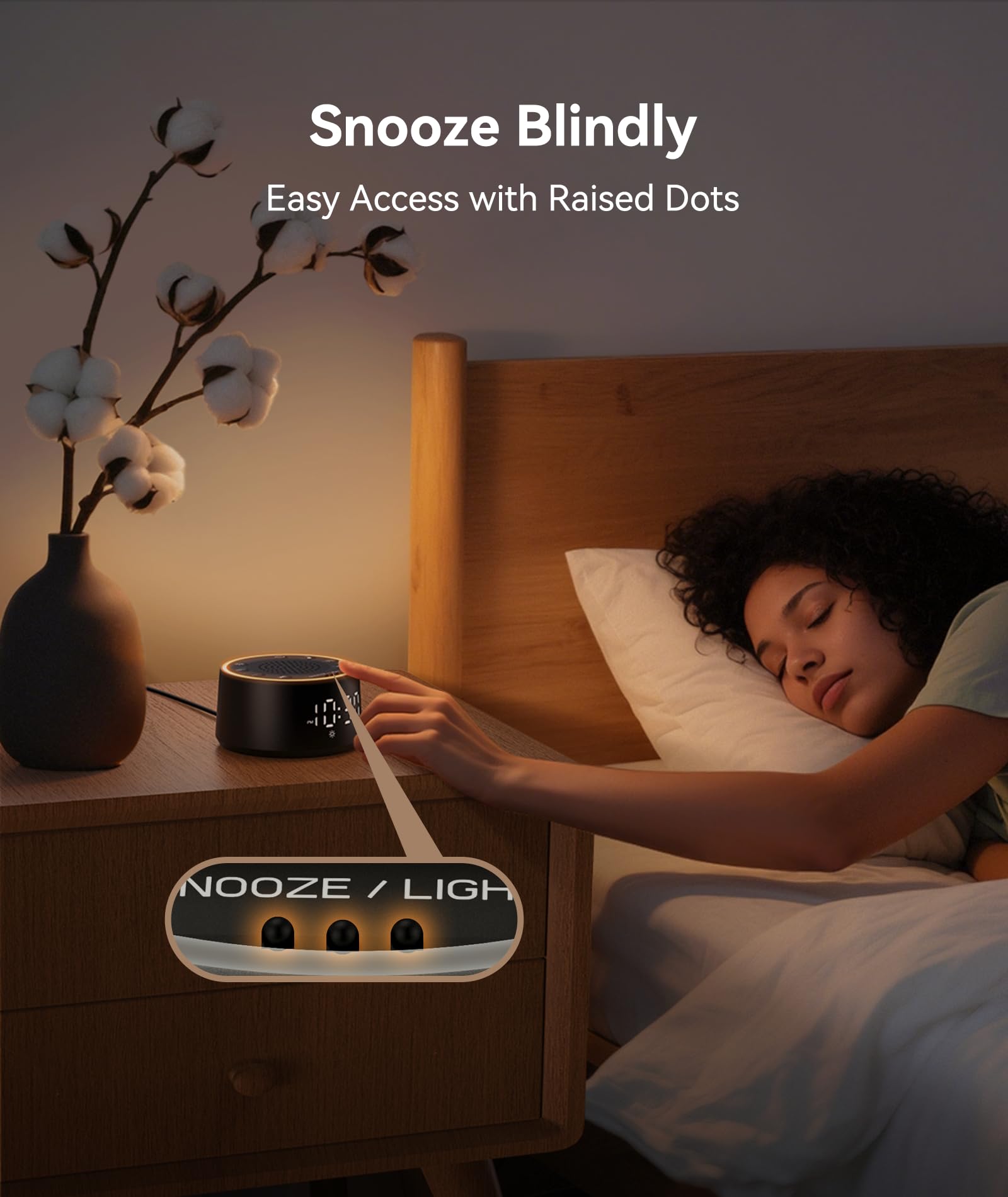 Dreamegg White Noise Machine – Soundmaschine Baby, 25 beruhigende Geräusche, 10 Farben, Nachtlicht, dimmbares Display, Schlaf-Timer, Memory-Funktion für Erwachsene und Babys, ideales