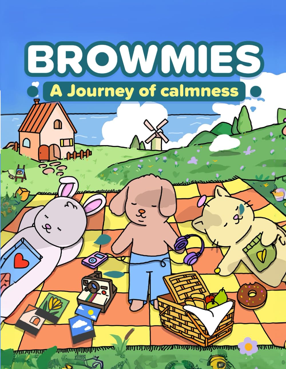 Browmies: A Journey of Calmness !: Simple and Super Cute Designs for Both Adults and Kids. A Relaxing Coloring Book to Calm Your Mind and Unleash Creativity.