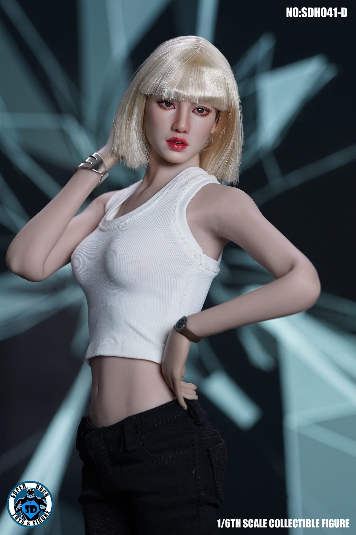 1/6 韓国人女性ヘッド（金髪ミディアム）SD-H041D Amazon | [AC] SUPER DUCK SDH041D 1/6 美人 美女 綺麗 可愛い