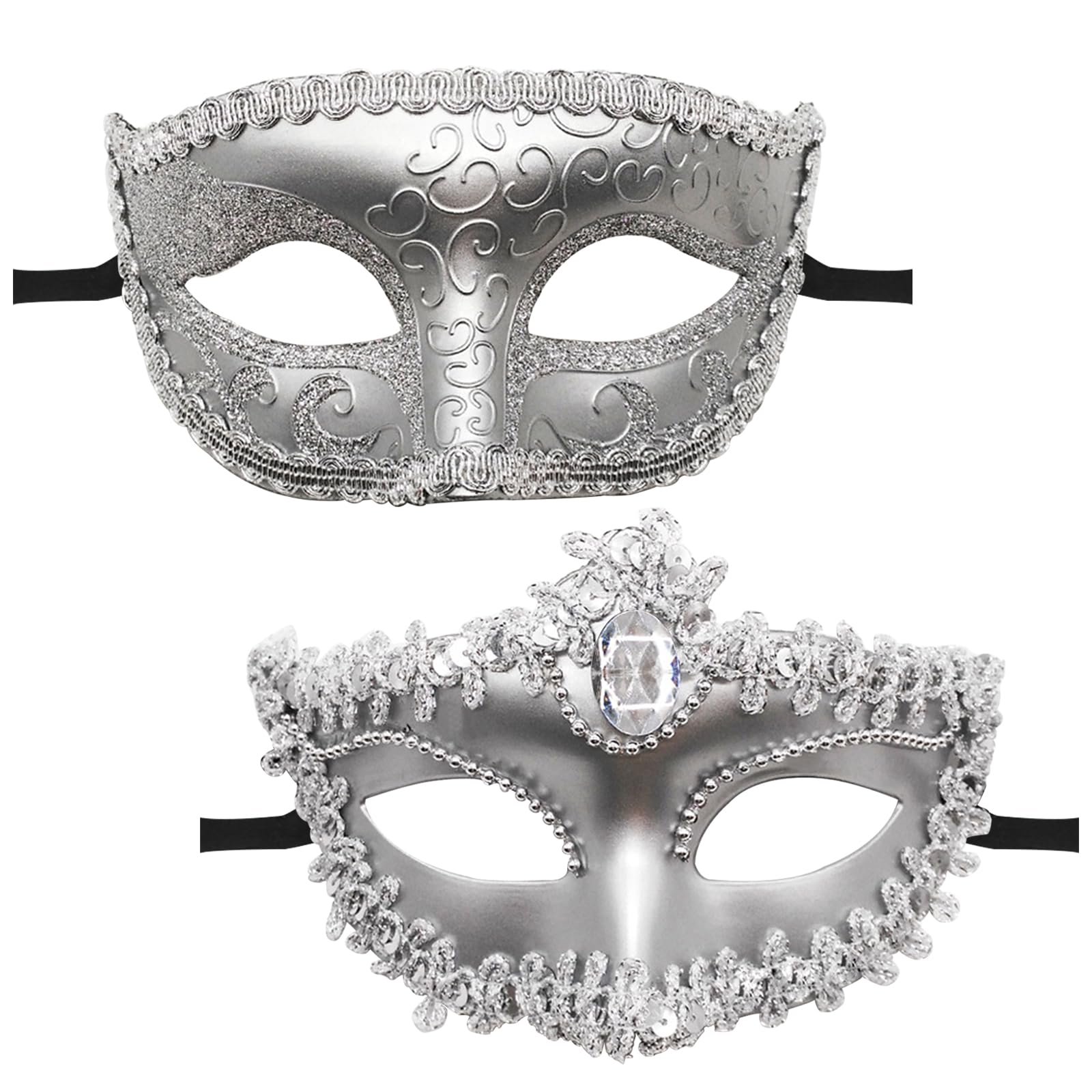 VEINARDYL 2 Stück Paarmasken für Maskenbälle, Venezianische Maske für Damen und Herren für Bälle, Partys, Maskenbälle, sexy Augenmasken-Kostüme