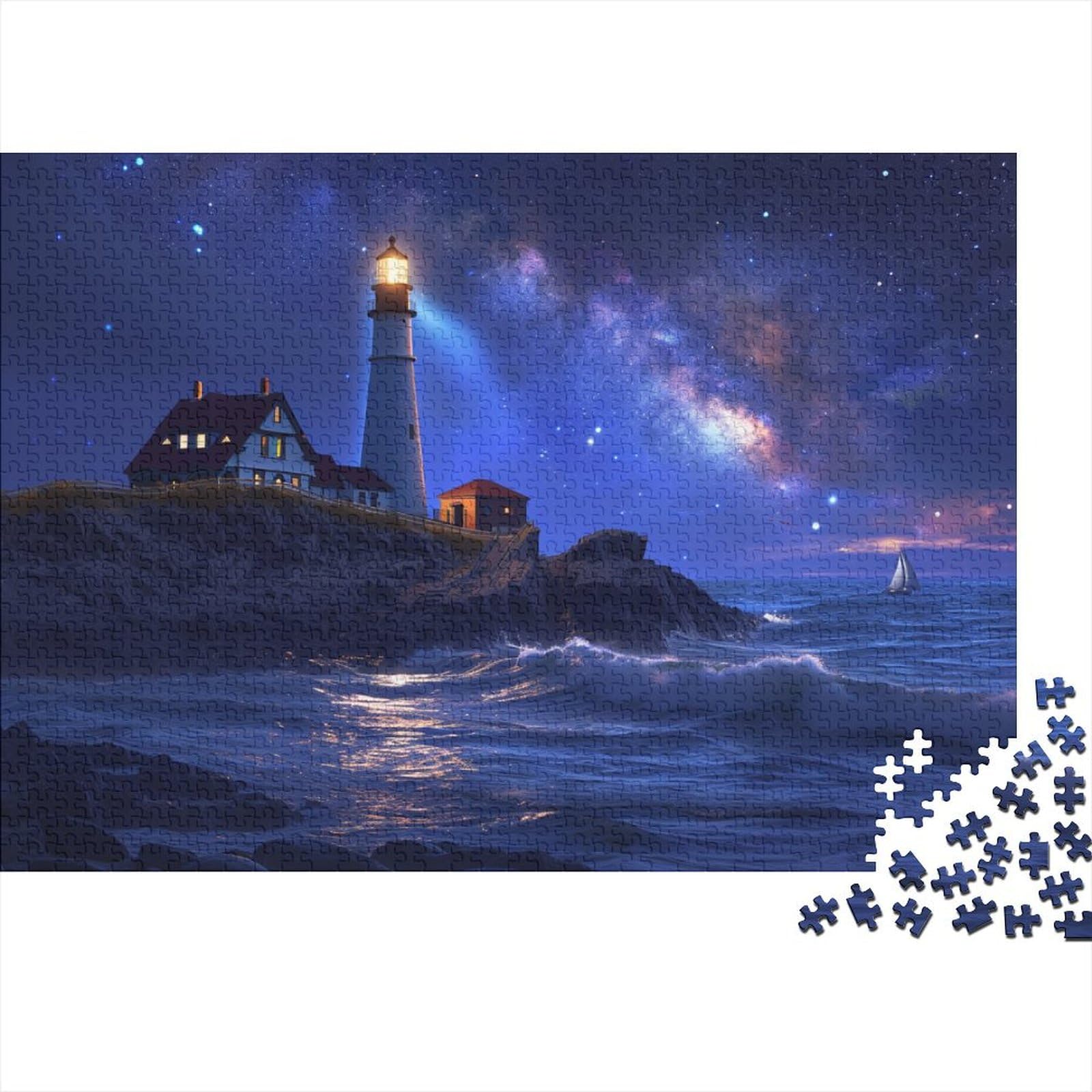 Puzzle en bois 500 pièces Beacon jeu de réflexion 52x38cm