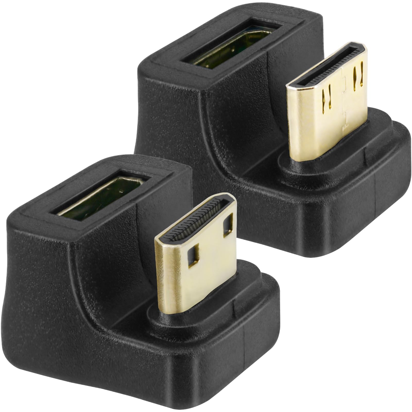 Mini prolunga HDMI ad angolo verso il basso, adattatore mini HDMI a forma di U a 180 gradi 8K, convertitore mini HDMI UHD2.1 da maschio a femmina, supporta trasmissione bidirezionale 48 Gbps