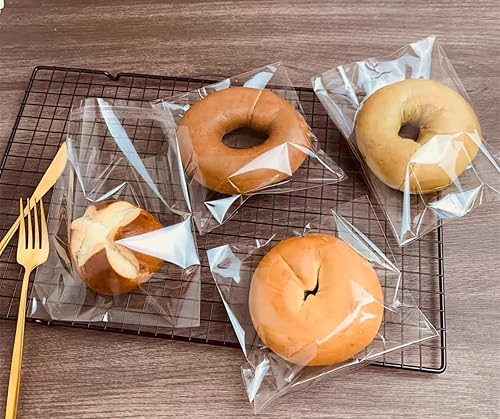 Miniatura 7 de Bolsas de celofán transparentes resellables para panadería, velas, jabón, galletas (4 x 6 pulgadas, 100 unidades)