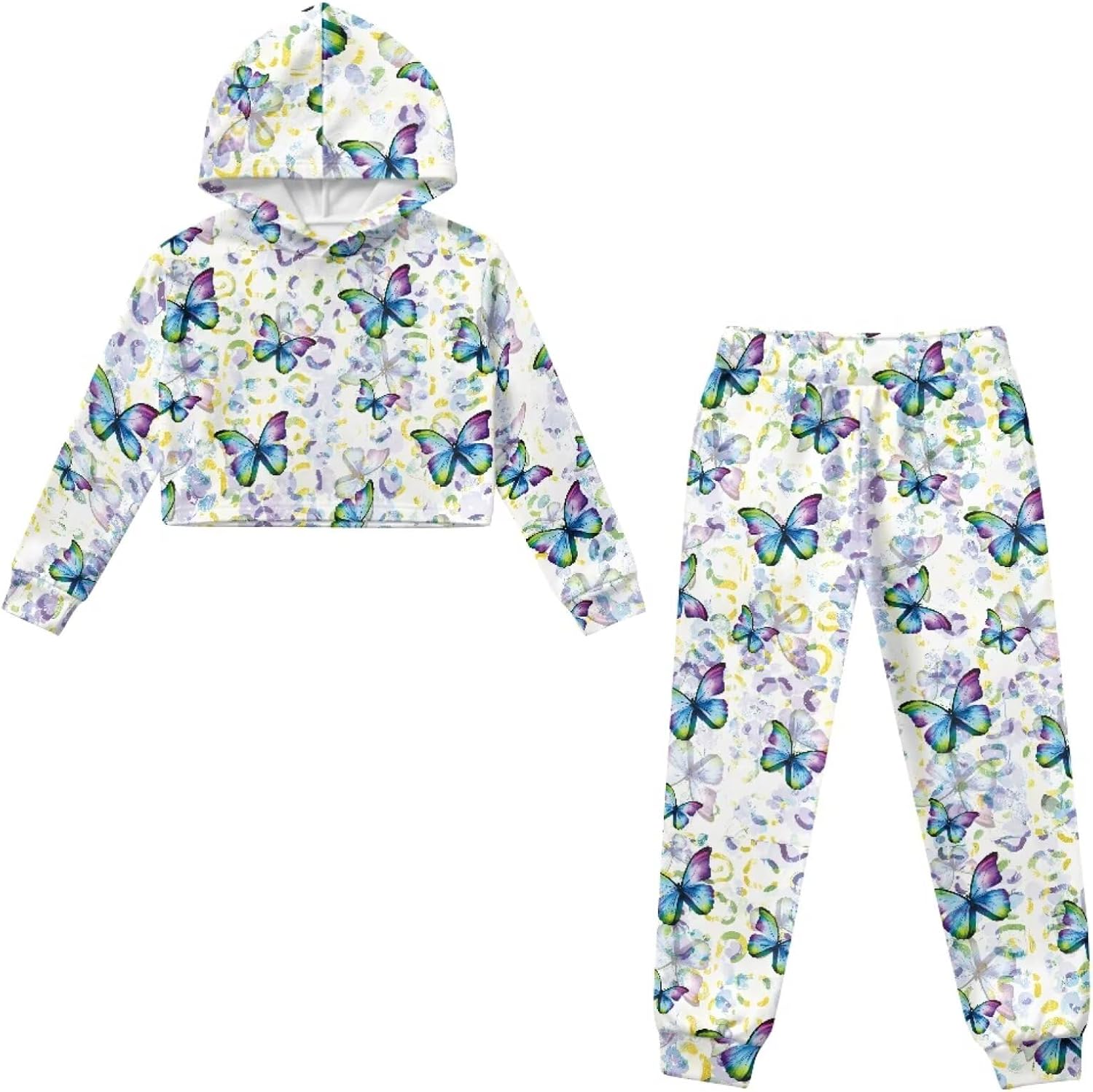 2 Pieces Sweatsuit Set Casual Long Sleeve Pullover Sweatshirts Matching Jogger Sweatpants Tracksuit Outfit