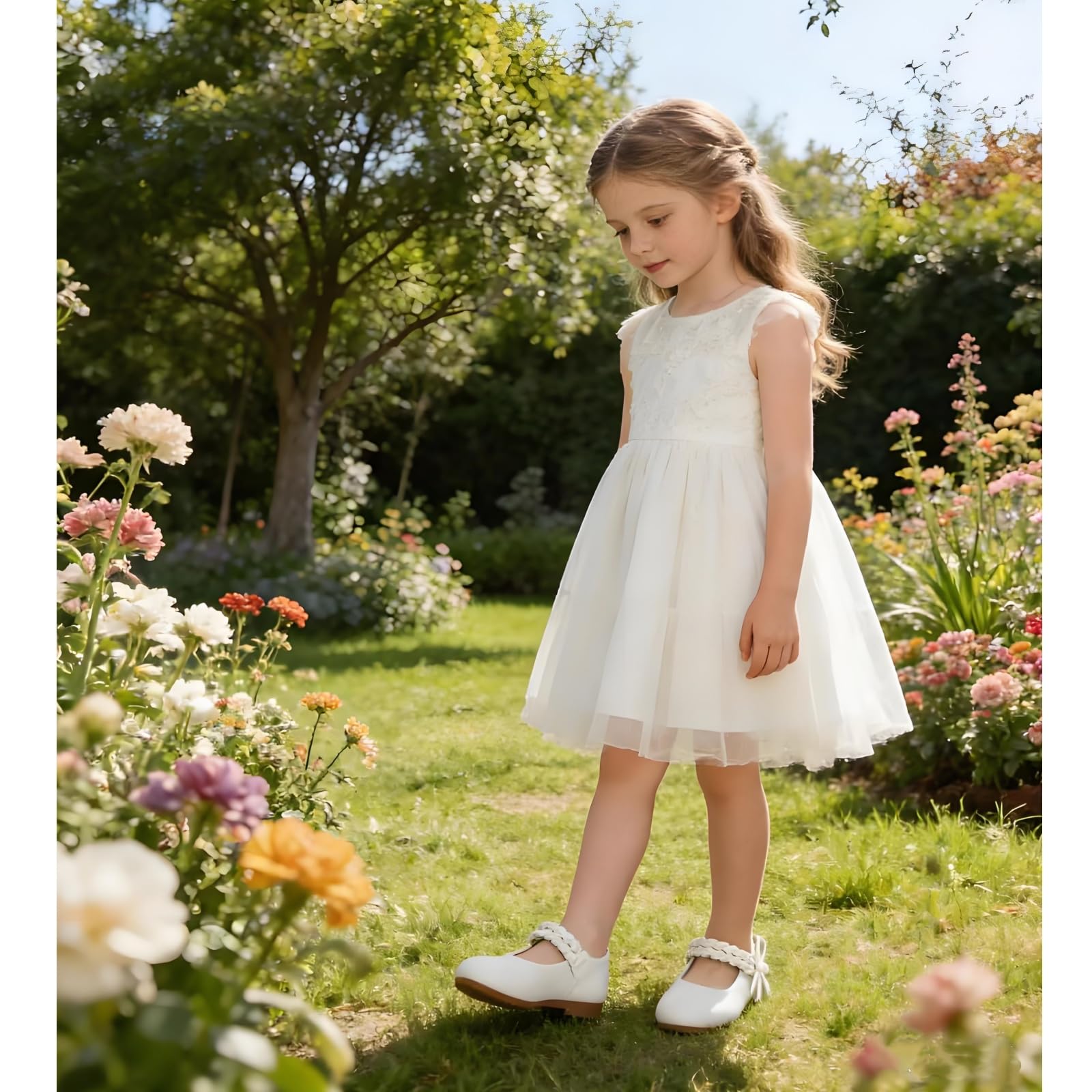 1-5 Ans Bebe Filles Ballerines Mary Janes pour Filles Petites Chaussures Princesses Semelle Douce