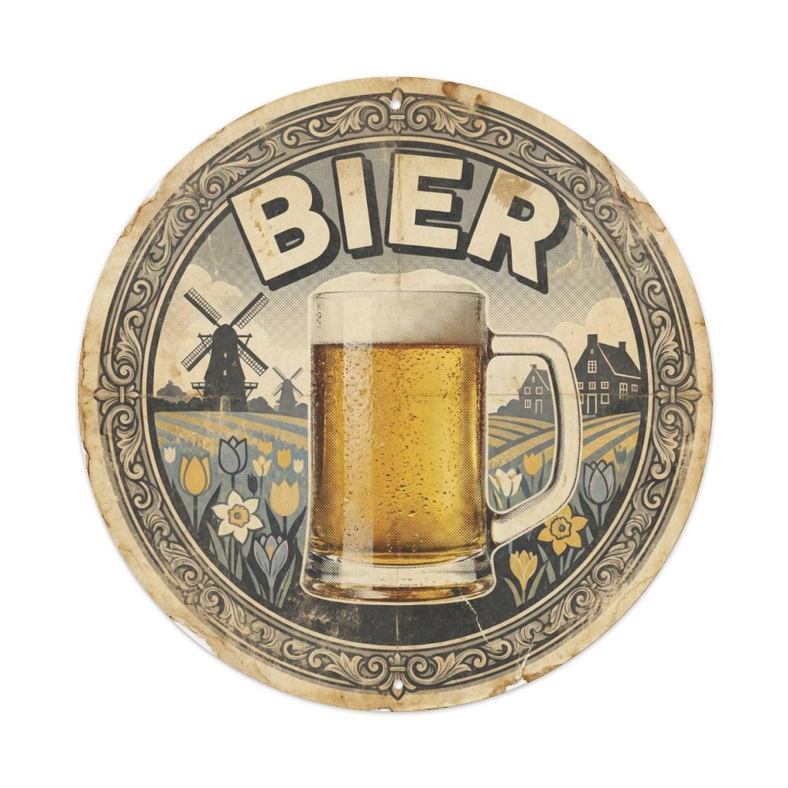 Craft Beer Dutch Travel Taproom Beverage Screenprint Metal Tin Sign