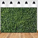 HQM 9x6ft Green Leaves Nature Spring Photo Background Wedding Birthday Party Newborn Baby Shower Photography Backdrops Zoo Decor Banner Dessert Cake Table Decor Booth