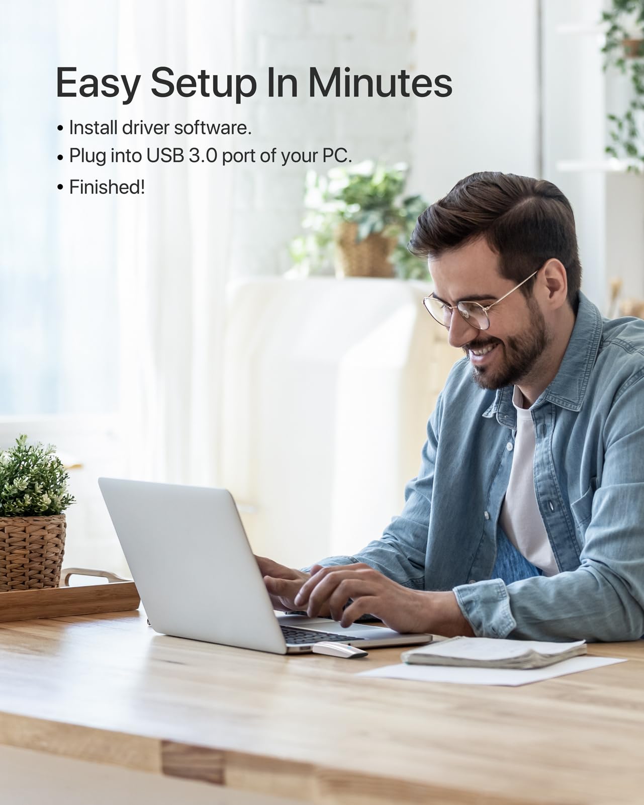 BrosTrend Clé WiFi 6 USB AX1800 Mbps, Adaptateur USB Double Bande 5GHz 1201Mbps + 2.4G 574Mbps, 802.11ax, USB3.0 WPA3 pour PC Windows 11/10