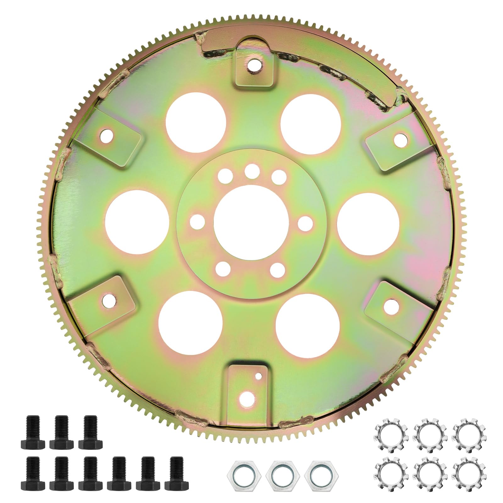1845400 Flexplate, External Balance 168 Teeth and Bolts Kit, Chromoly Steel, Compatible with 1970-1990 Big Block Chevy 454 Engine Corvette/Caprice/Suburban/Silverado &More