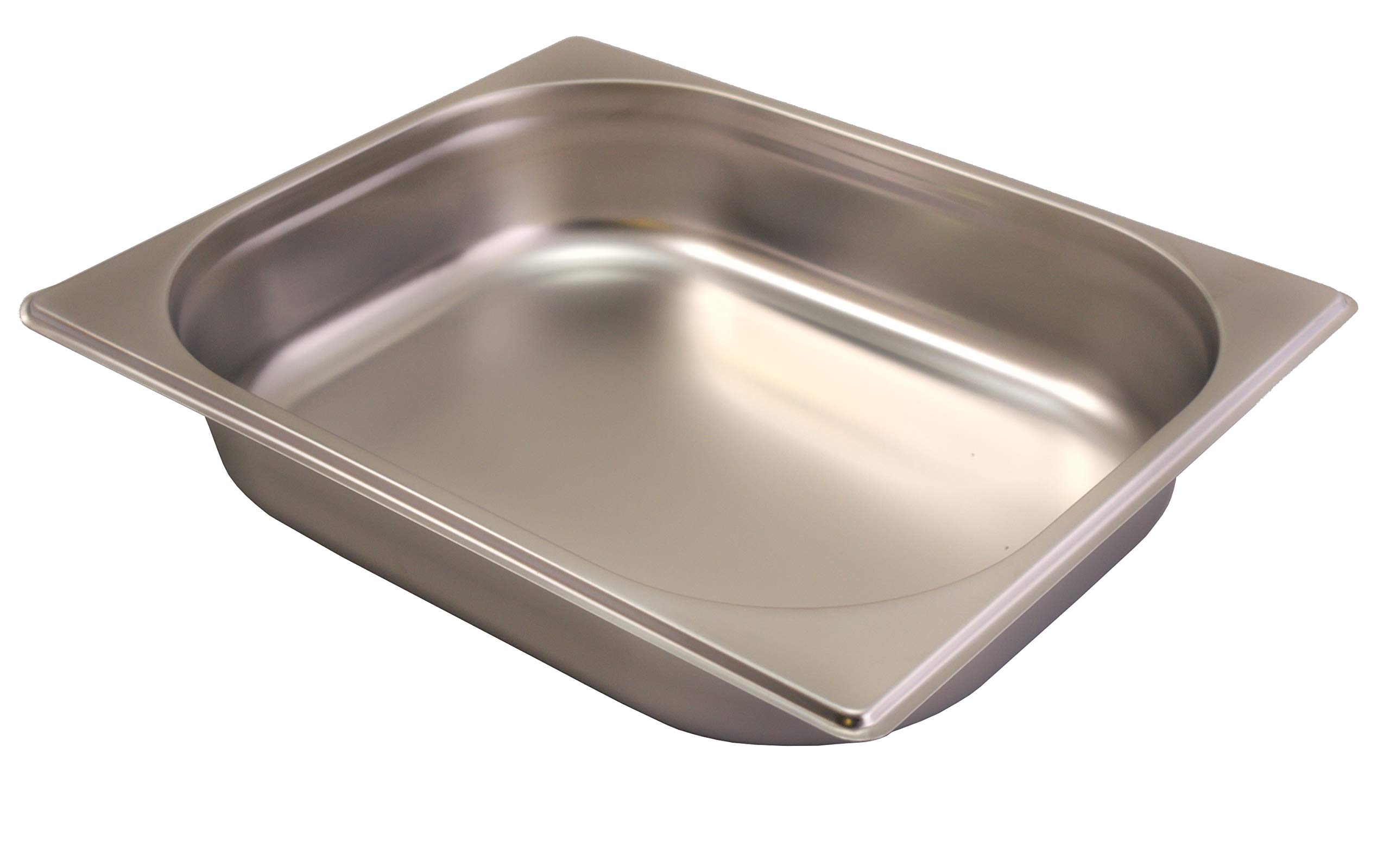 Chef-hubStainless Steel Half Size 1/2 Gastronorm Hotel Pan, Food Container, 65 MM Dip, Capacity 4 L, Pack of 2