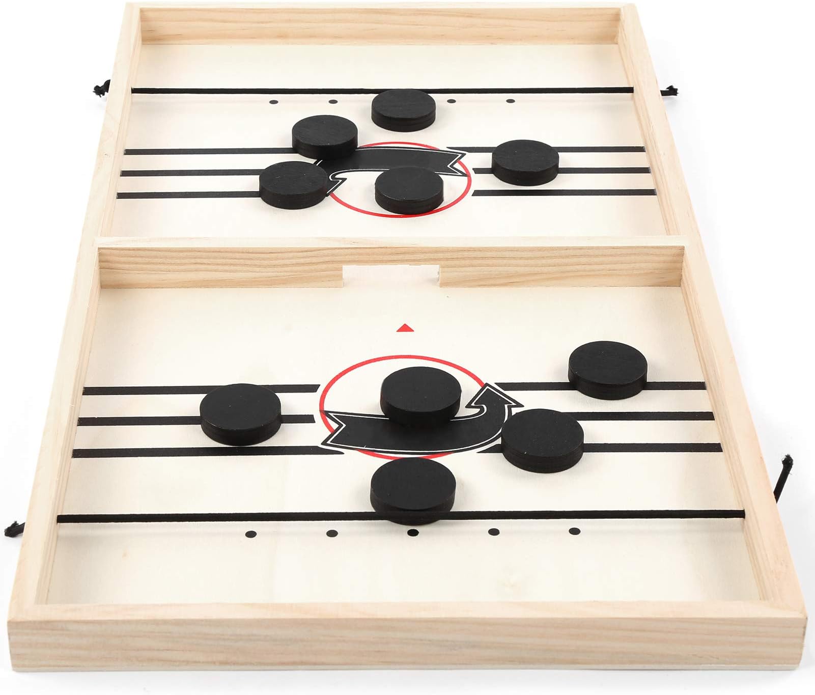2 in 1 Fast Sling Puck, Fast Sling Puck Game Table Desktop Battle 2 in 1 Ice Hockey Game 2 in 1 Ice Hockey Toy 53x28.8x2.5cm/20.9x11.3x1in