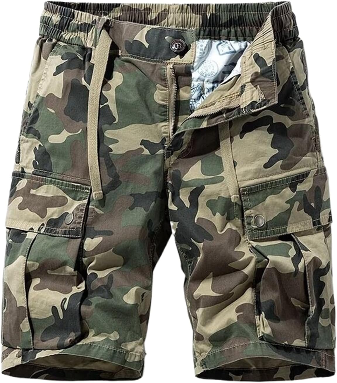 Summer Mens Cotton Cargo Shorts Male Casual Multi Pockets Tactical Joggers Solid Shorts