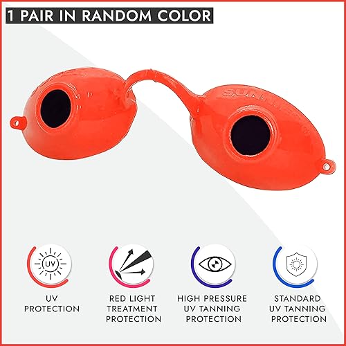 Miniatura 2 de Super Sunnies Protección ocular UV compatible con la FDA gafas de cama de bronceado individuales protectores de ojos color aleatorio cumple con la