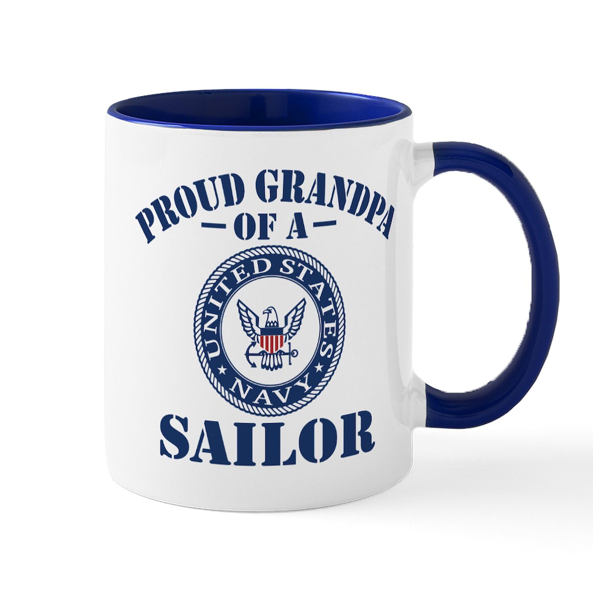 CafePress Proud Grandpa Of A US Navy Sailor Mug 11 oz (325 ml) Ceramic Coffee Mug