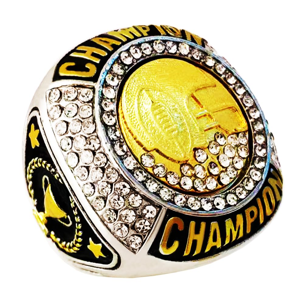 CXXCG Football Champion Ring - Fantasy Football Championship Trophy Ring FFL WINIER MVP Collectible Gift (sz 11, Just ring)