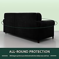 Vista 571 de CHUN YI - Funda elástica para sofá (7 piezas), funda para sofá de 3 plazas con tres respaldos y cojines separados con banda elástica, tela jacquard