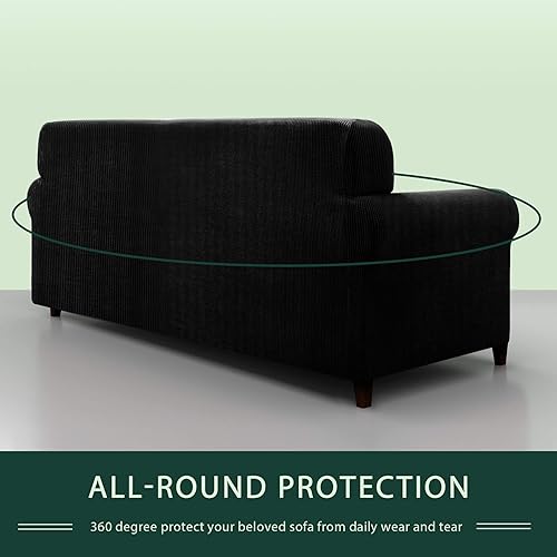 Vista 575 de CHUN YI - Funda elástica para sillón (3 piezas), funda para sofá de 1 plaza con un respaldo y cojín separado con banda elástica, tela jacquard