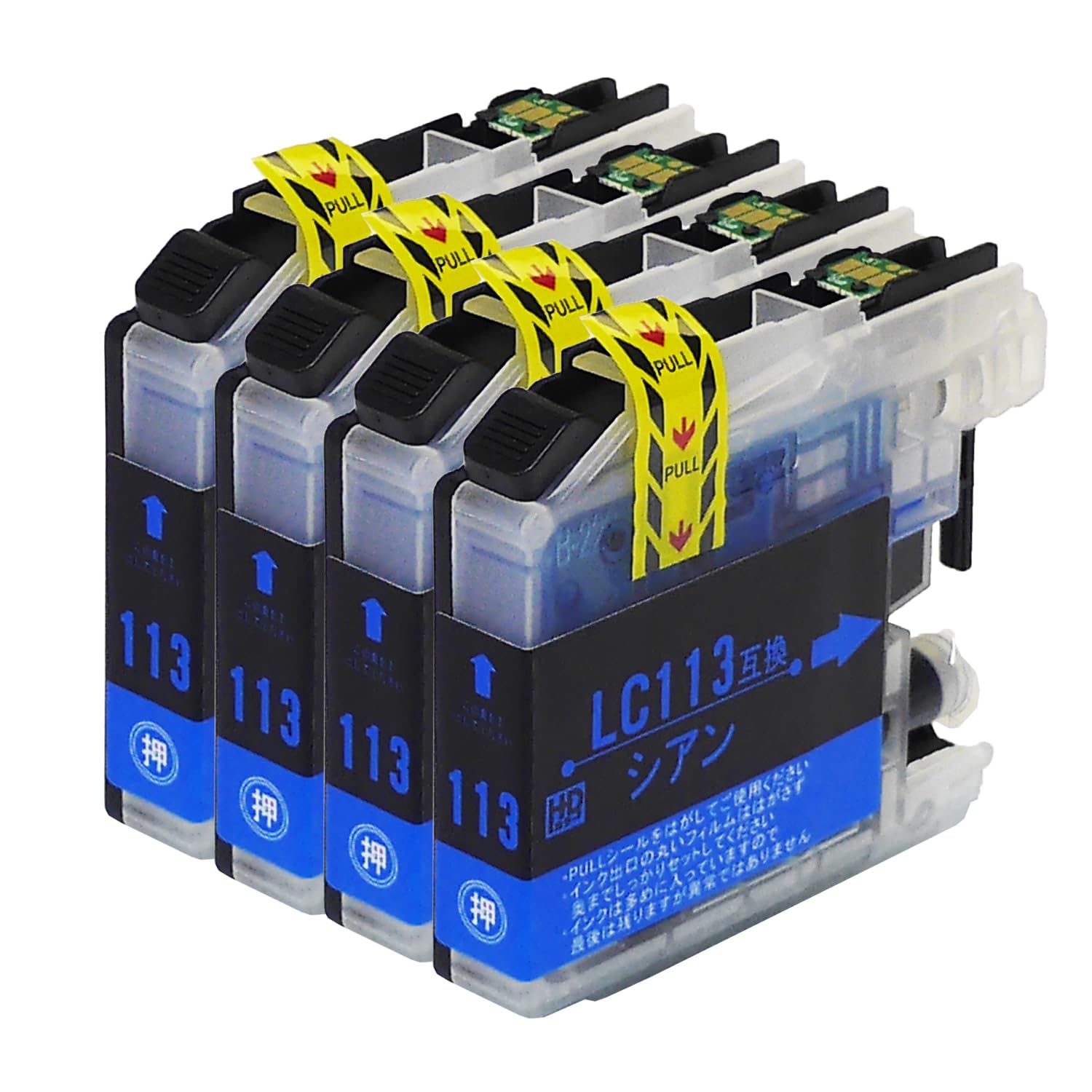 Amazon.co.jp: ブラザー用 互換 LC113 【 LC113C 4本セット】 LC113