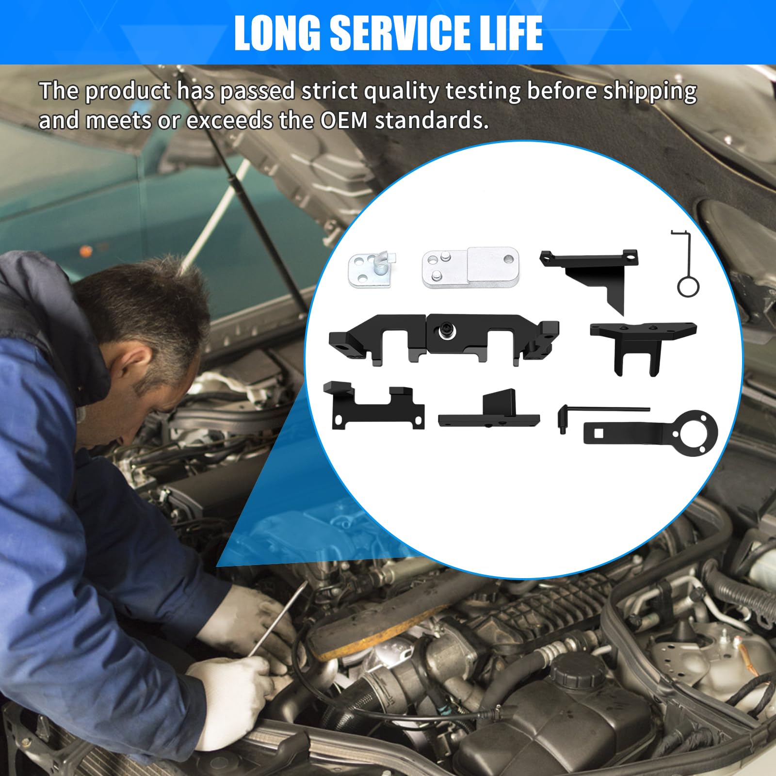 Kit Attrezzi Fasatura Motore 1.0 1.2 VTi/PureTech, Utensili Cinghia Distribuzione Compatibili con Citroën Peugeot Opel, Bloccaggio Albero a Camme, OEM 0109-2A 2B 2C 2D G-0109-2E (B)