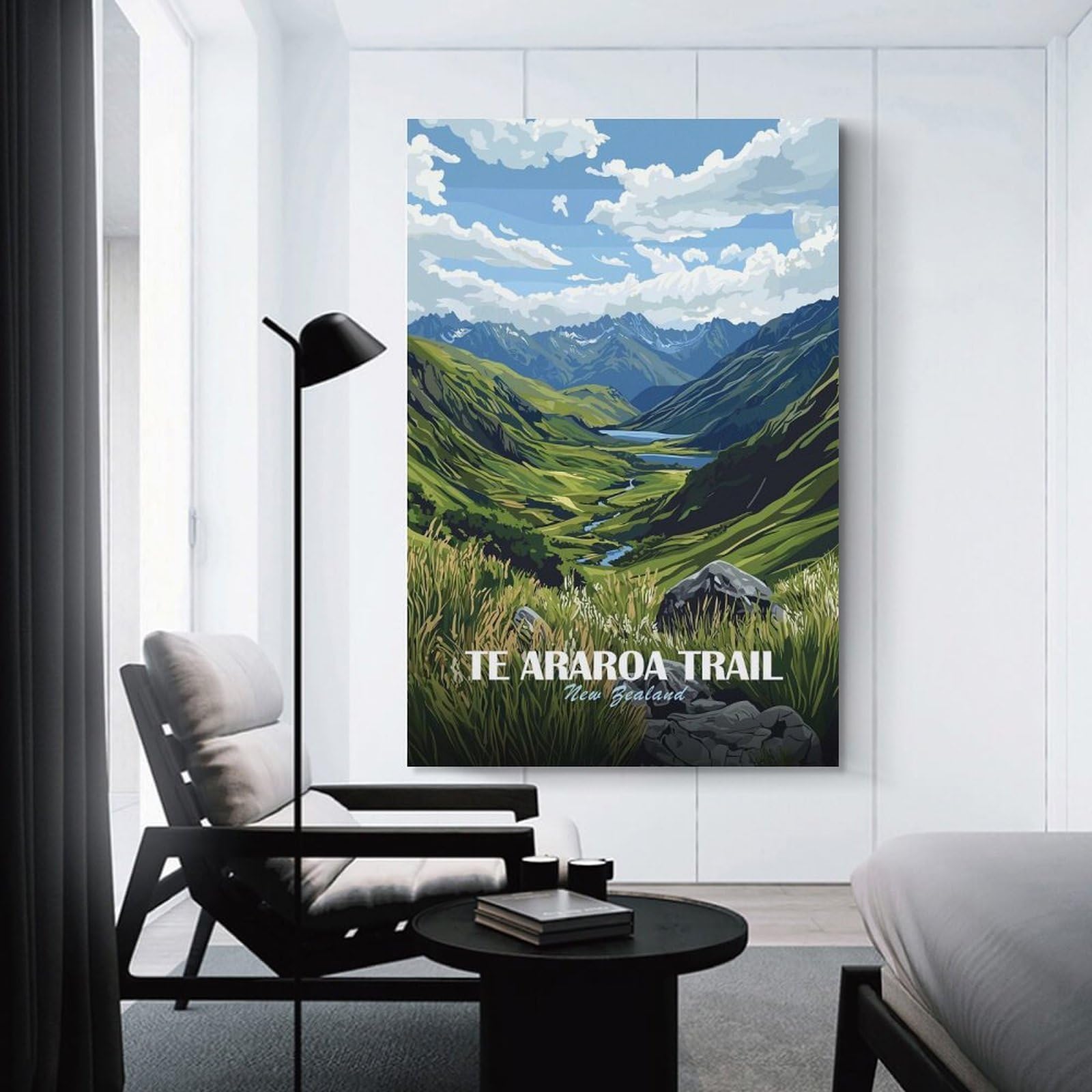 Junmoney Unframe-Style-3-1 Wall Picture Print Te Araroa Trail New Zealand, 20X30inch(50X75cm), For Living Room, Lounge Or Sitting Room, A Home Accent With Warm Character