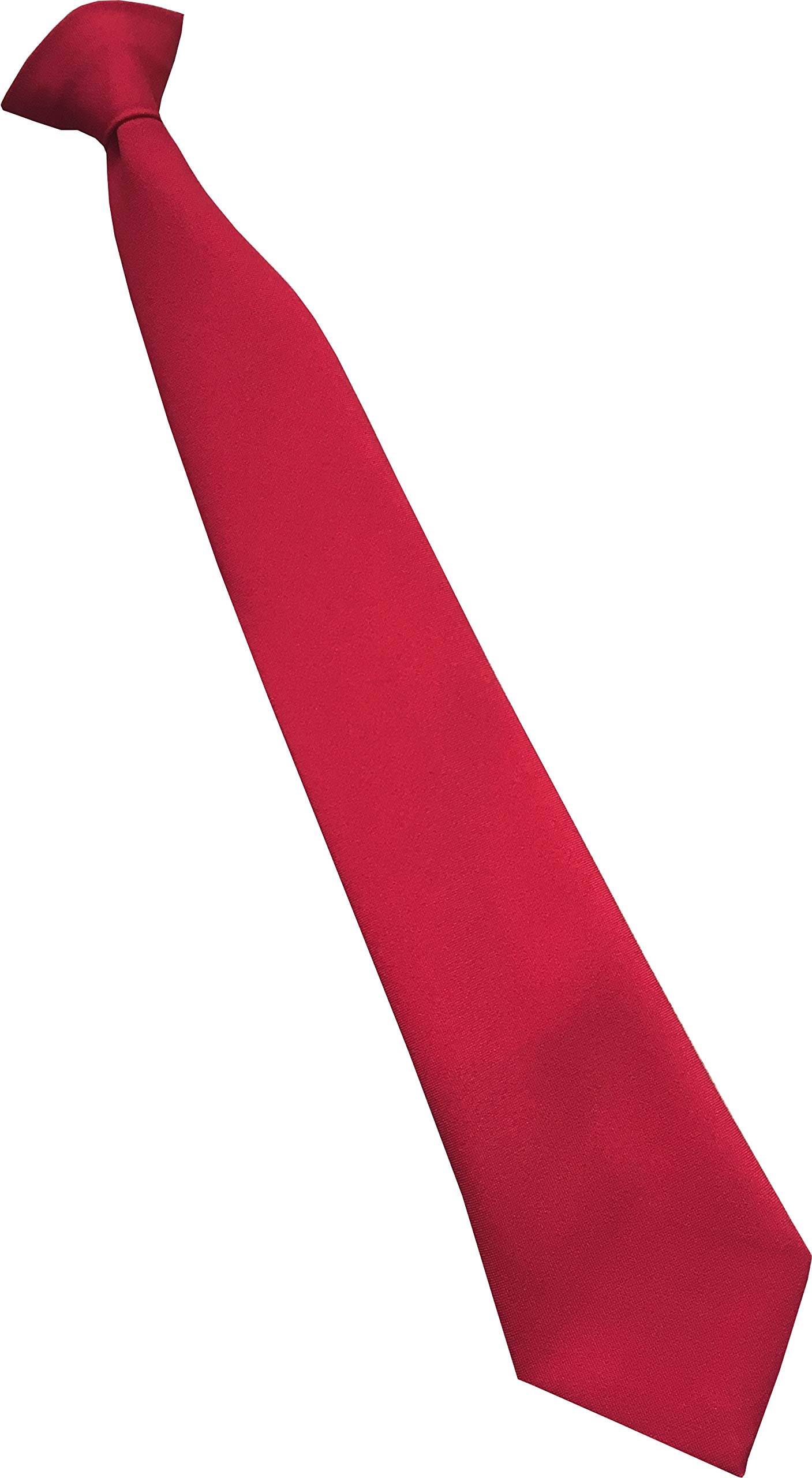 Great British Tie Club Boys Red Holy Communion Clip-On Ties (2 Sizes) (17 Inch Length (10+ Years))