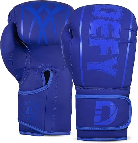 Miniatura 1 de DEFY - Guantes de boxeo para hombres y mujeres, guantes de boxeo de cuero sintético de alta calidad para entrenamiento, perfectos para perforar