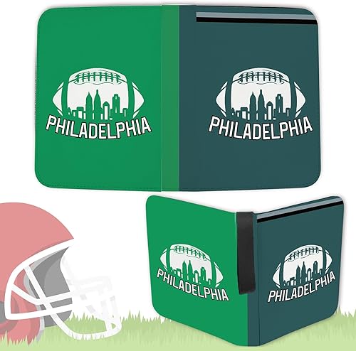 Miniatura 4 de Carpeta de tarjetas de fútbol Philadelphia con mangas, 900 bolsillos, 3 anillos, impermeable, resistente al polvo, duradera