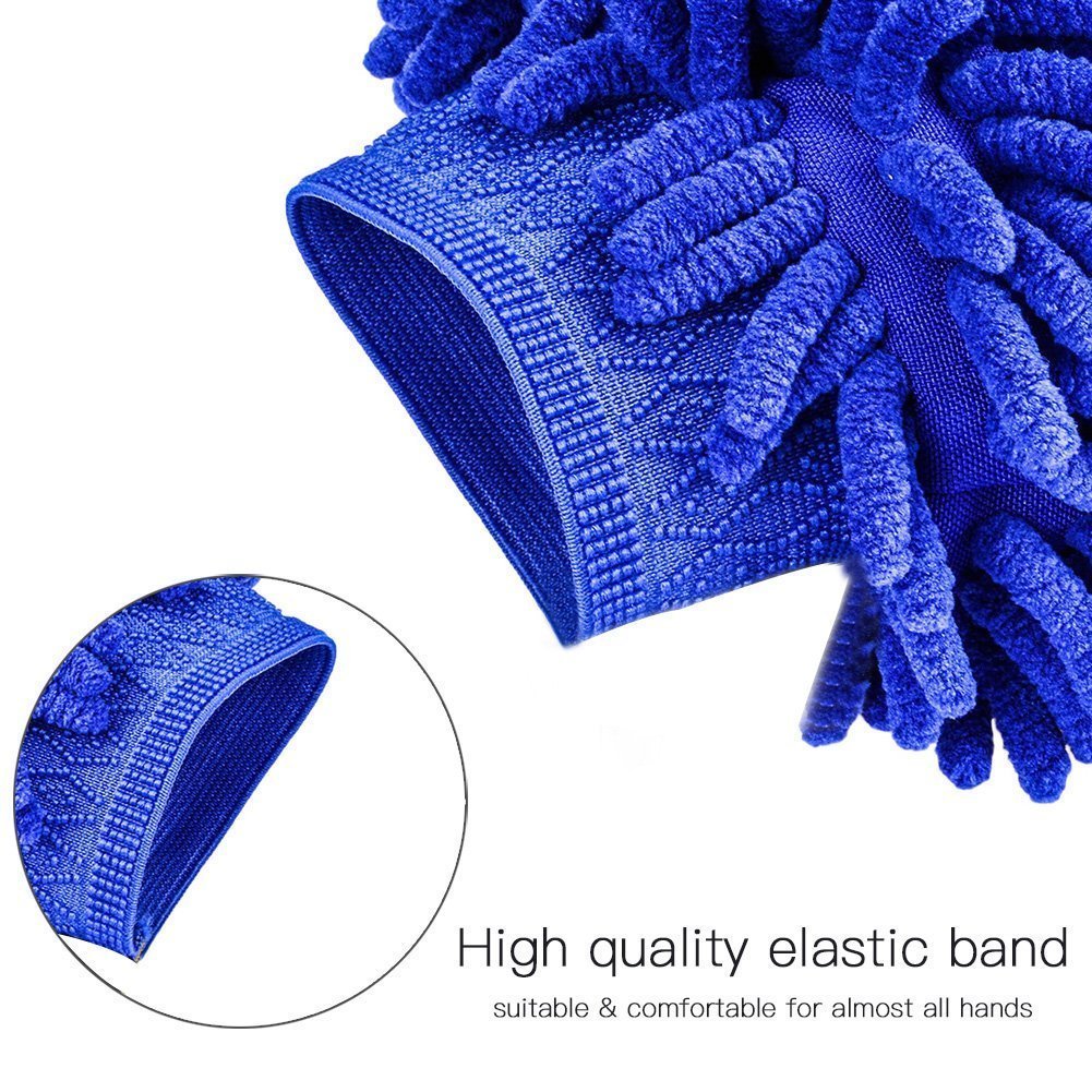 ALOUD CREATIONS 3Pc Car Cleaning Kit | Car Wash Sponge | Microfiber Cleaning Gloves | Microfiber Cleaning Cloth 3