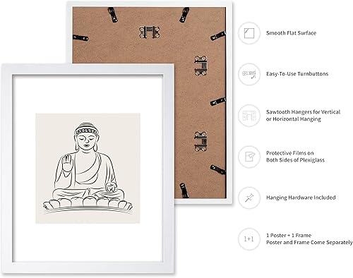 Miniatura 266 de Poster Master Póster de peonías – Estampado de flores retro – Ilustración floral – Ilustración en blanco y negro – Diseño de línea y abstracto –