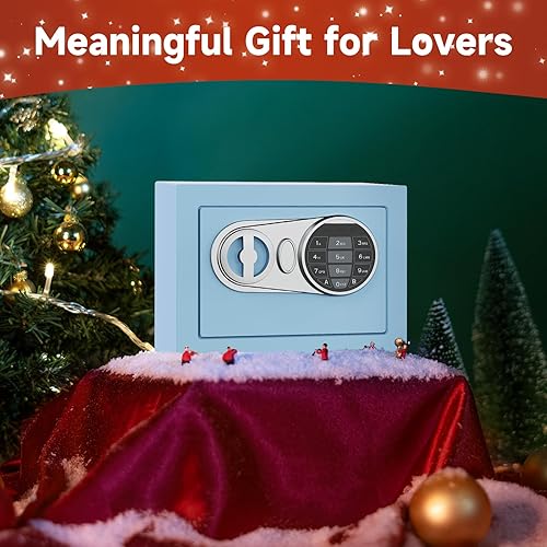 Miniatura 7 de GOLDENKEY Caja fuerte y de bloqueo teclado electrónico digital de seguridad mini cajas fuertes pequeñas con caja de seguridad negra para uso en casa
