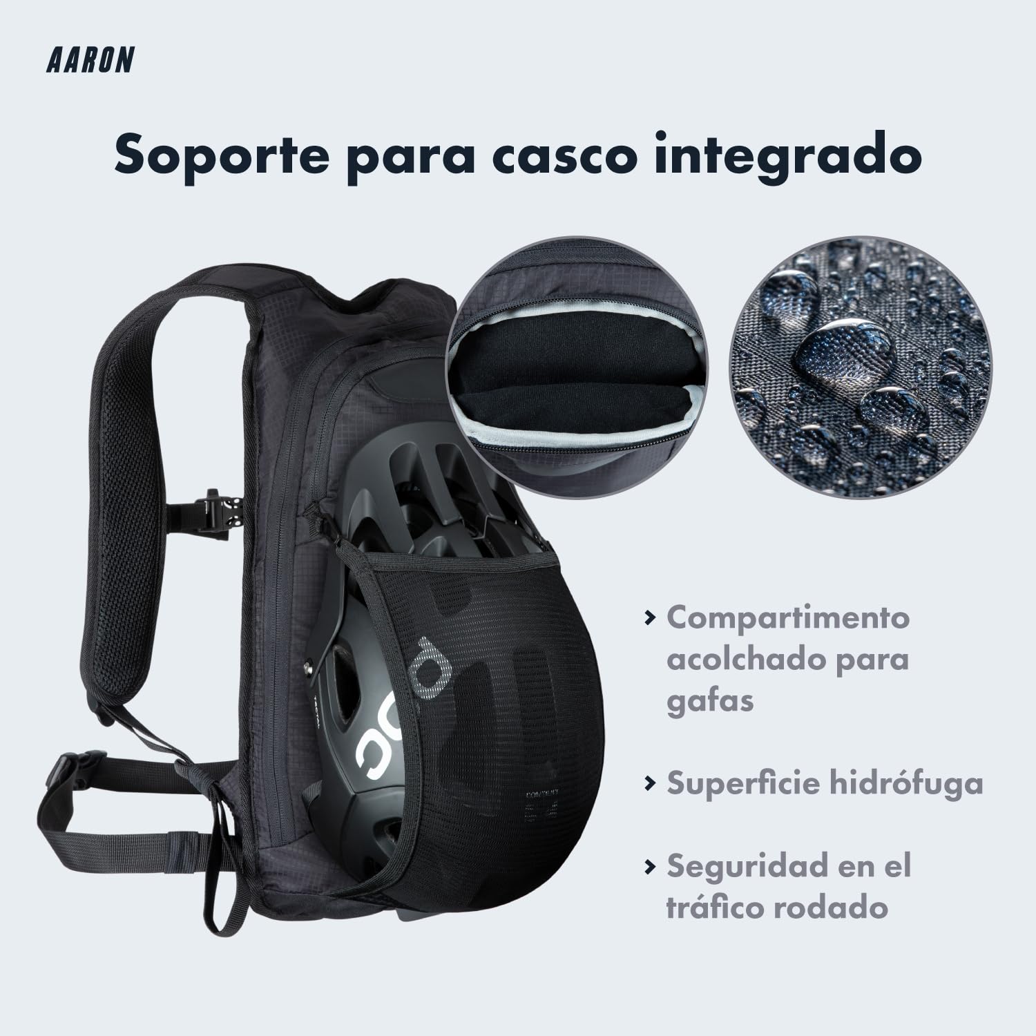 AARON Mochila pequeña y de esquí, mochila de bicicleta de montaña de 8 l, impermeable con protección contra la lluvia, mochila de senderismo pequeña para hombre y mujer