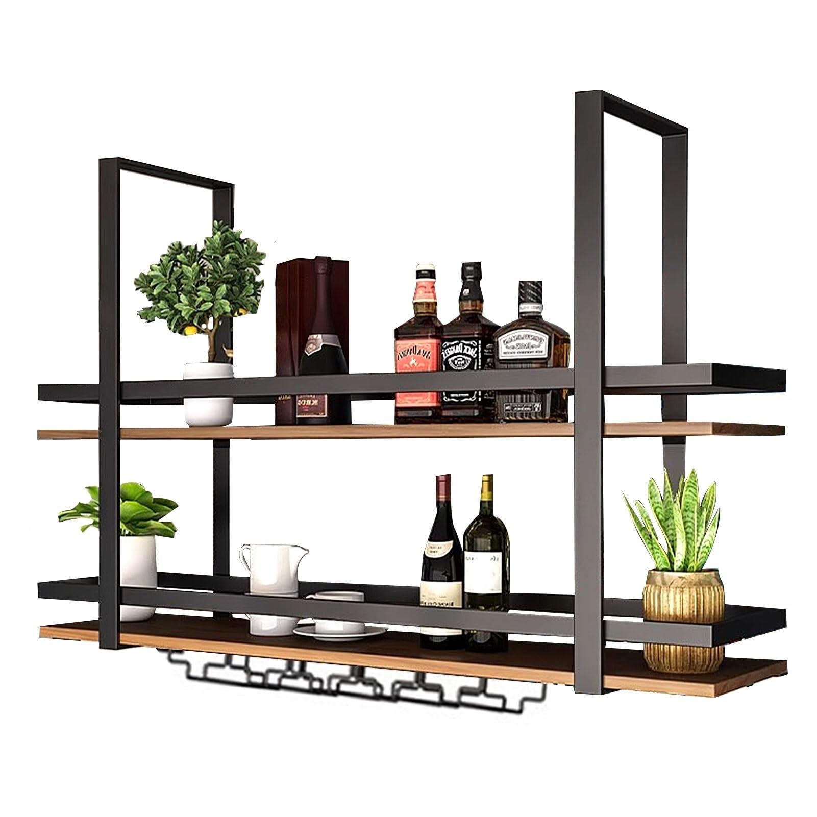 Support mural industriel pour verres à vin : gagnez de la place au mur