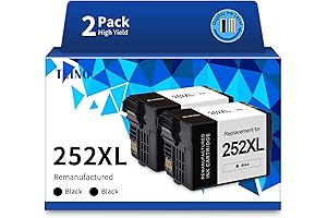 Remanufactured 252XL 252 Black High-Yield Ink Cartridges for Epson Workforce Printer