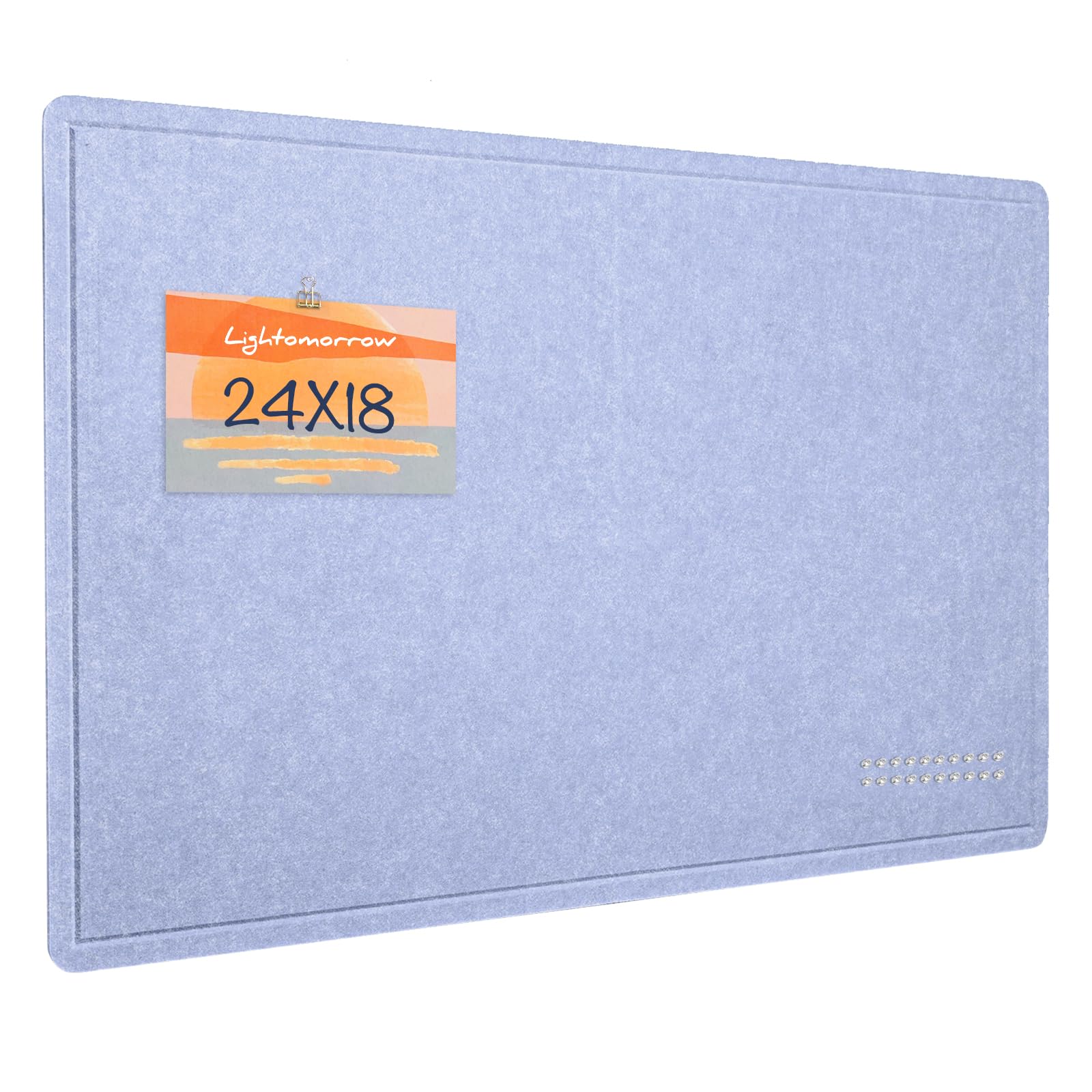 Lightomorrow Bulletin Board, 24 x 18 inches Felt Board Decorative Pin Board, Cork Board Alternative for Wall, Foldable Photo Board Self-Adhesive