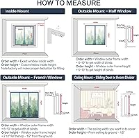 Vista 6 de Persiana opaca sin cordón, con panel deslizante de 4 o 6 rieles para ventana corrediza y puerta de patio, cortina de tela tejida, azul lago